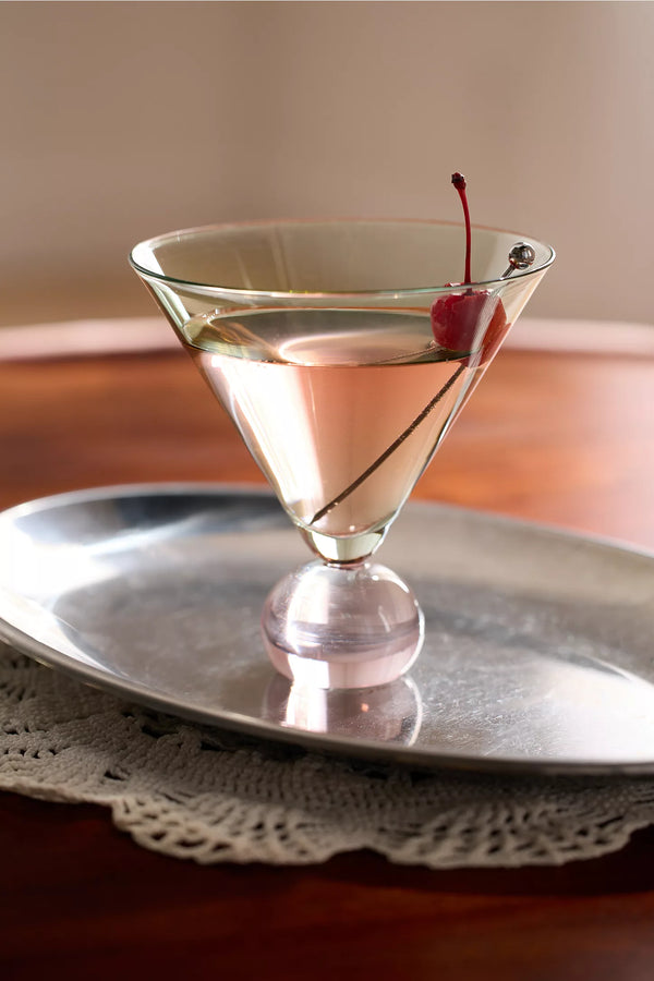 12 OZ. TWO-TONE MARTINI GLASS WITH BALL STEM