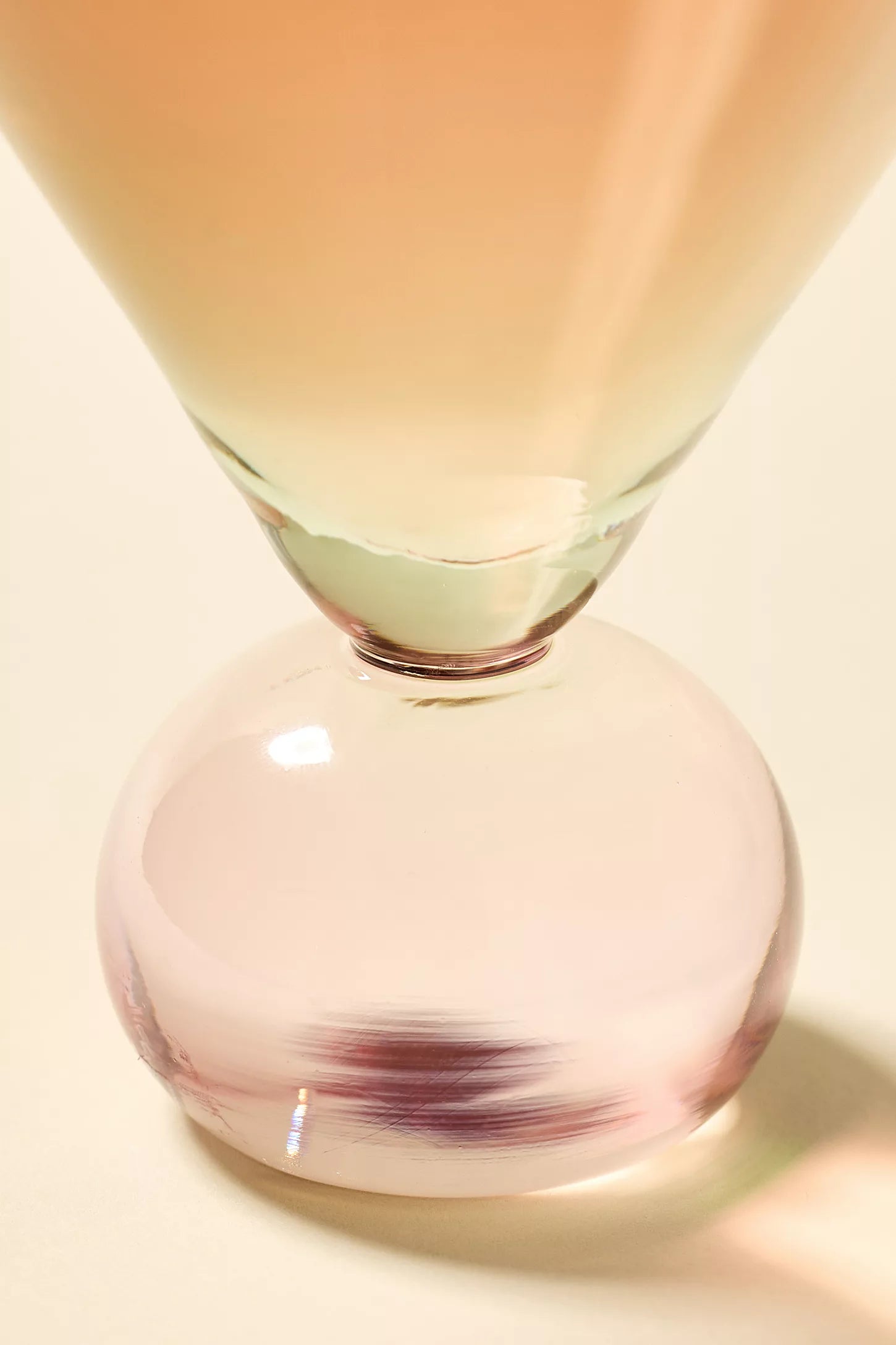 12 OZ. TWO-TONE MARTINI GLASS WITH BALL STEM