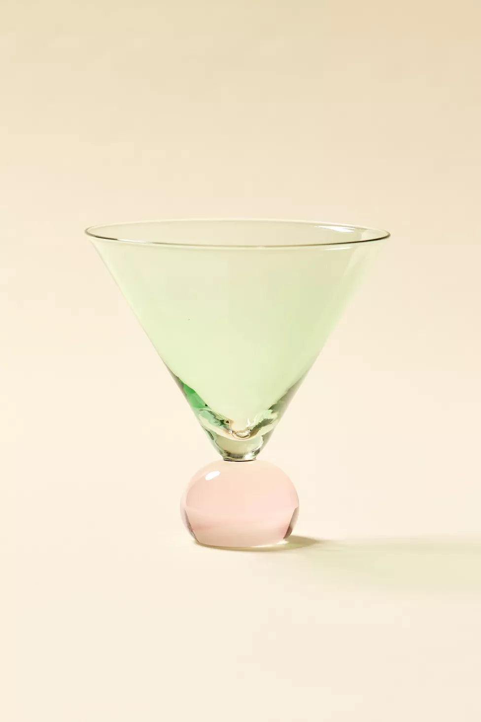 12 OZ. TWO-TONE MARTINI GLASS WITH BALL STEM