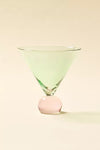 12 OZ. TWO-TONE MARTINI GLASS WITH BALL STEM