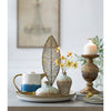 DISTRESSED PALE BLUE GLAZE TERRACOTTA VASE