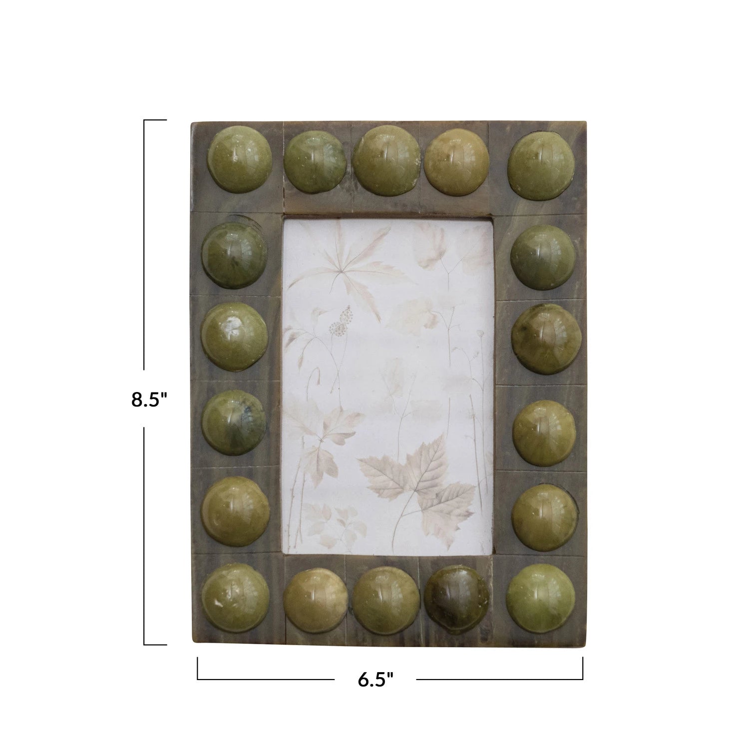 HANDMADE MARBLED RESIN BOBBIN PHOTO FRAME (FOR 4X6 PHOTO)