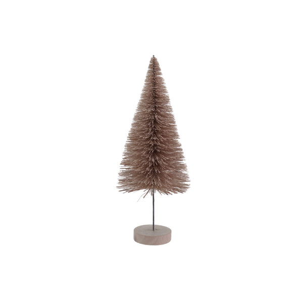Sisal Bottle Brush Tree with Wood Base, Cream Color