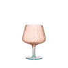 14 oz. Two-Tone Stemmed Fluted Wine Glass, Blush Color & Blue