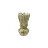 Stoneware Flower Shaped Vase, Green (Each One Will Vary)