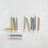 UNSCENTED STRIPED TAPER CANDLES IN BOX, SET OF 2