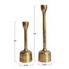 CAST ALUMINUM TAPER HOLDERS, ANTIQUE BRASS FINISH