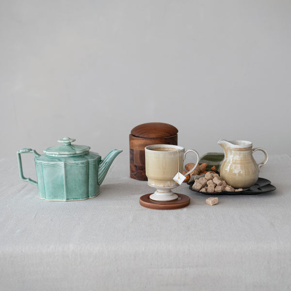 32 oz. Stoneware Teapot with Strainer, Set of 2 (Each Will Vary)