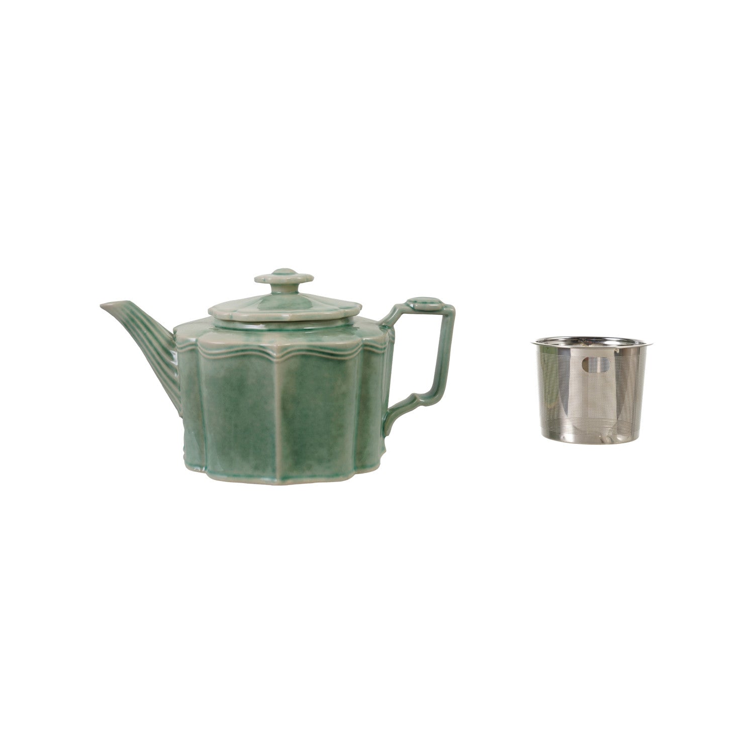 32 oz. Stoneware Teapot with Strainer, Set of 2 (Each Will Vary)
