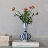 FLOWER VASE, STONEWARE DOTS & STRIPES COLLECTION