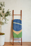 BRAZIL FLAG WOVEN THROW BLANKET