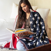 USA FLAG WOVEN THROW BLANKET