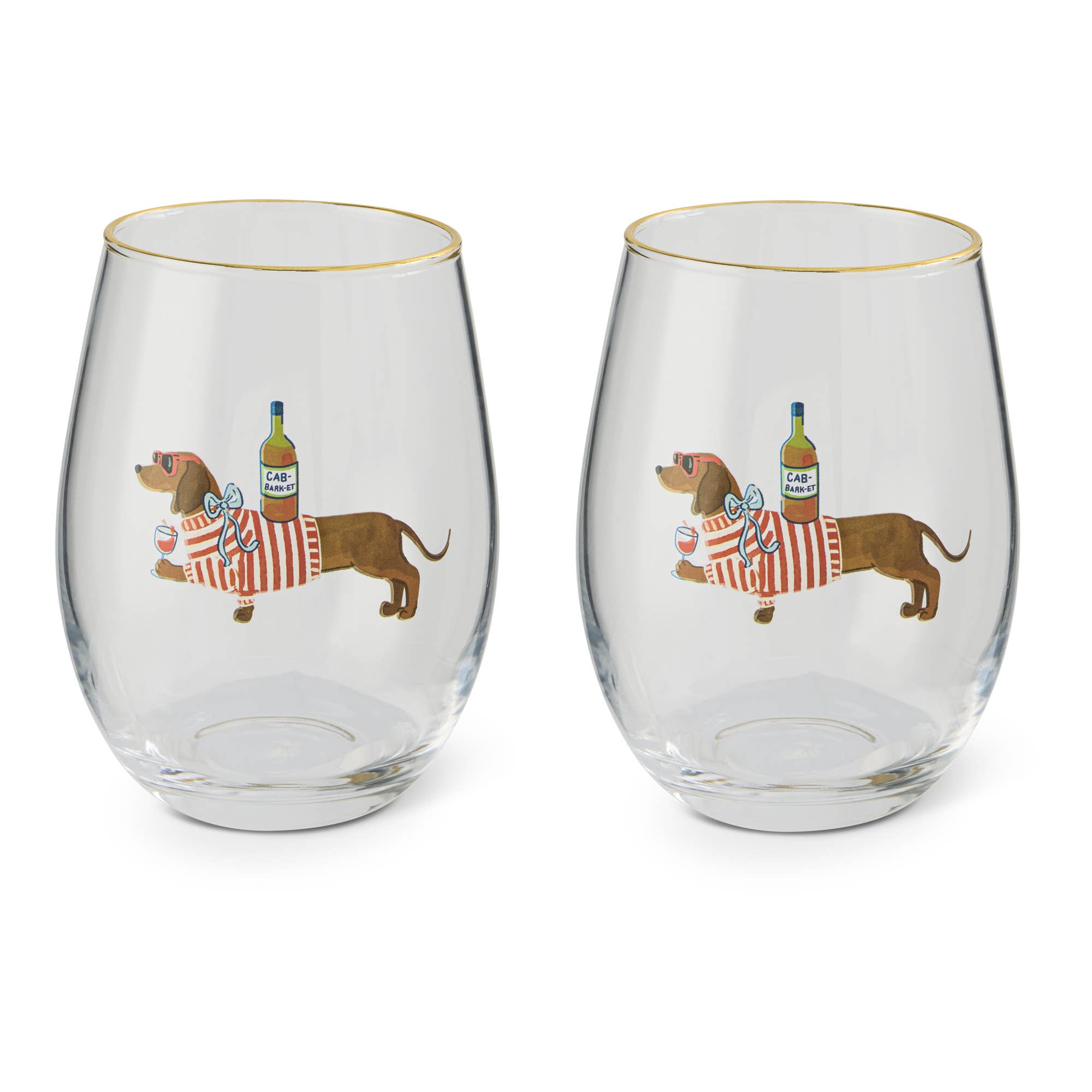 17OZ STEMLESS GR WINE - HH DACHSHUND