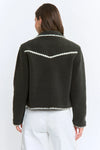 CROPPED SHERPA-BLEND JACKET