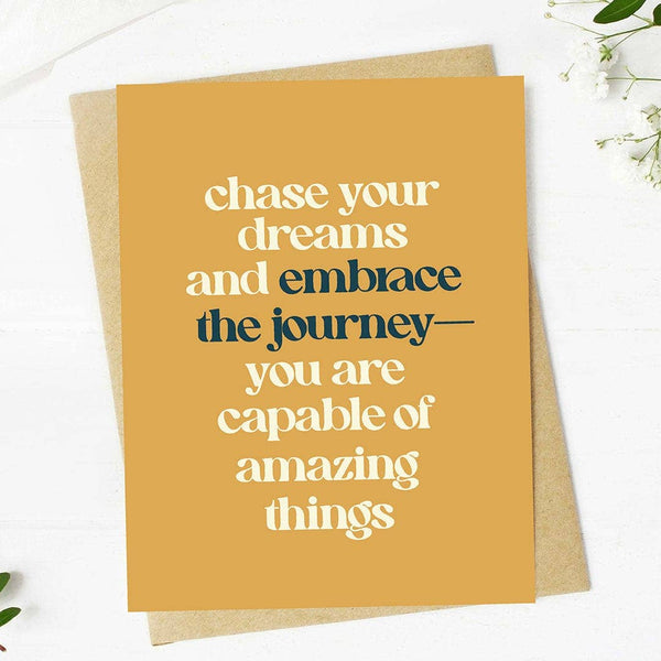 CHASE YOUR DREAMS GRADUATION CARD