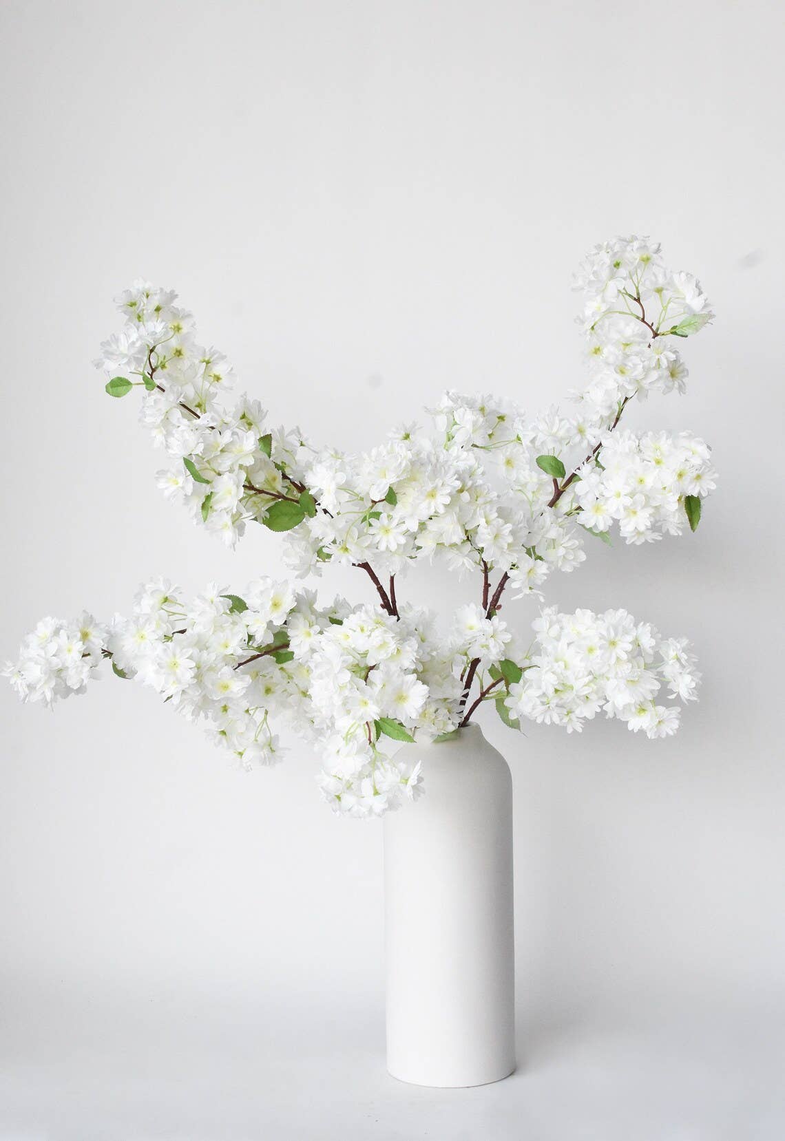 40''T FAUX CHERRY BLOSSOM BRANCH: WHITE