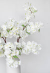 40''T FAUX CHERRY BLOSSOM BRANCH: WHITE