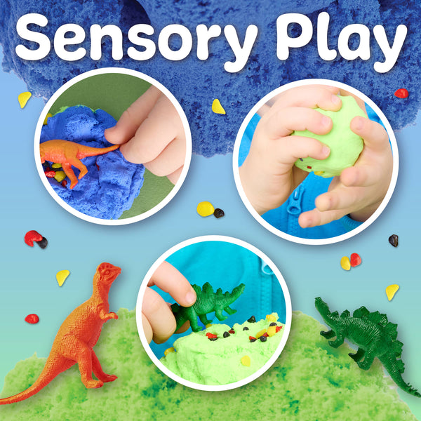 DINOSAURS SENSORY MINI PLAY KIT JAR WITH CLOUD CLAY