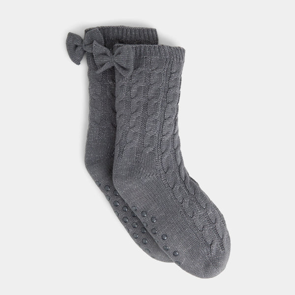 BOW BACK SLIPPER SOCKS