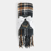 WOVEN SCARF + BRACELET SET - BLACK