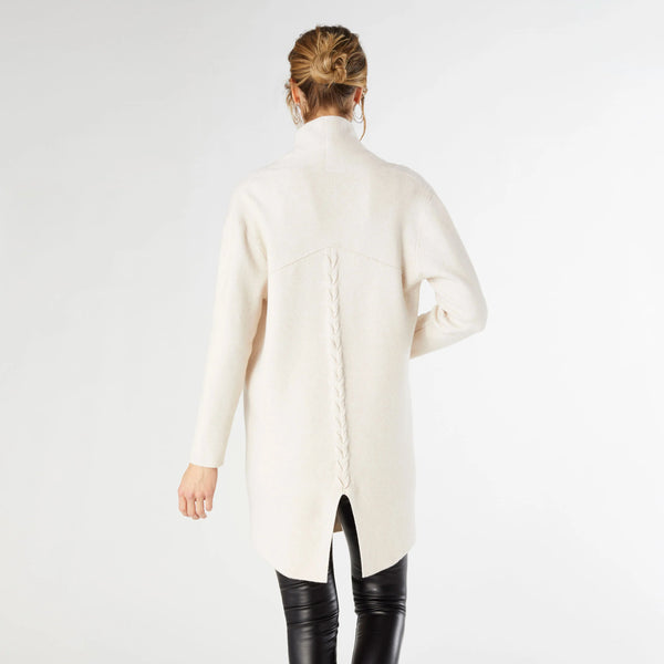 HEAVENLY LUXE LONG CARDIGAN WITH LATTICE VACK