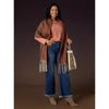 LUNA OBLONG SCARF - BROWN