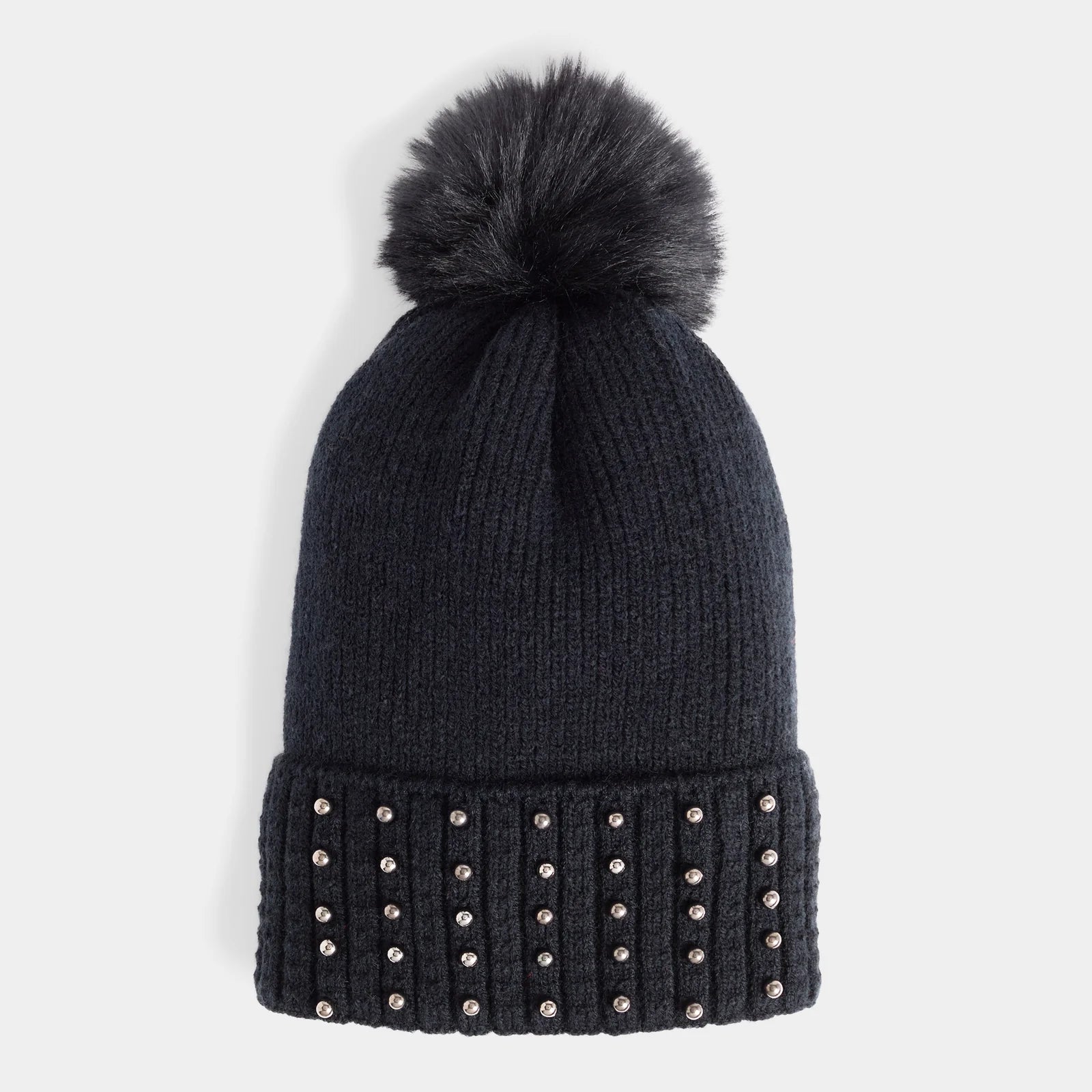 RAZZLE DAZZLE KNIT HAT - BLACK