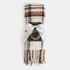 WOVEN SCARF + BRACELET SET - WINTER WHITE