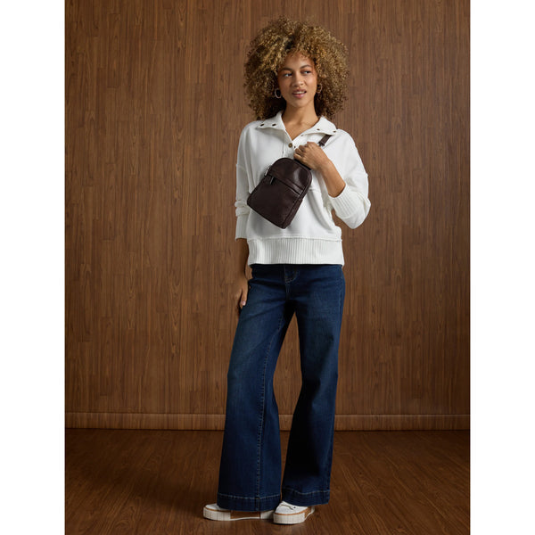 TAILIA SLING BAG - CHOCOLATE