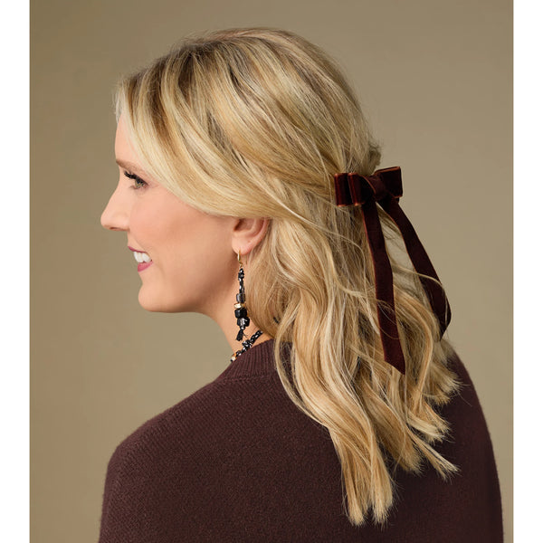 VELVET BOW HAIR CLIP