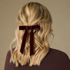 VELVET BOW HAIR CLIP