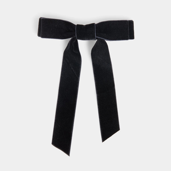 VELVET BOW HAIR CLIP