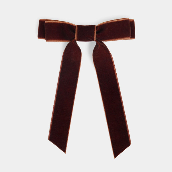 VELVET BOW HAIR CLIP