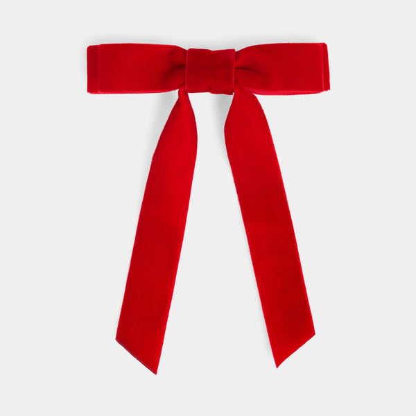 VELVET BOW HAIR CLIP
