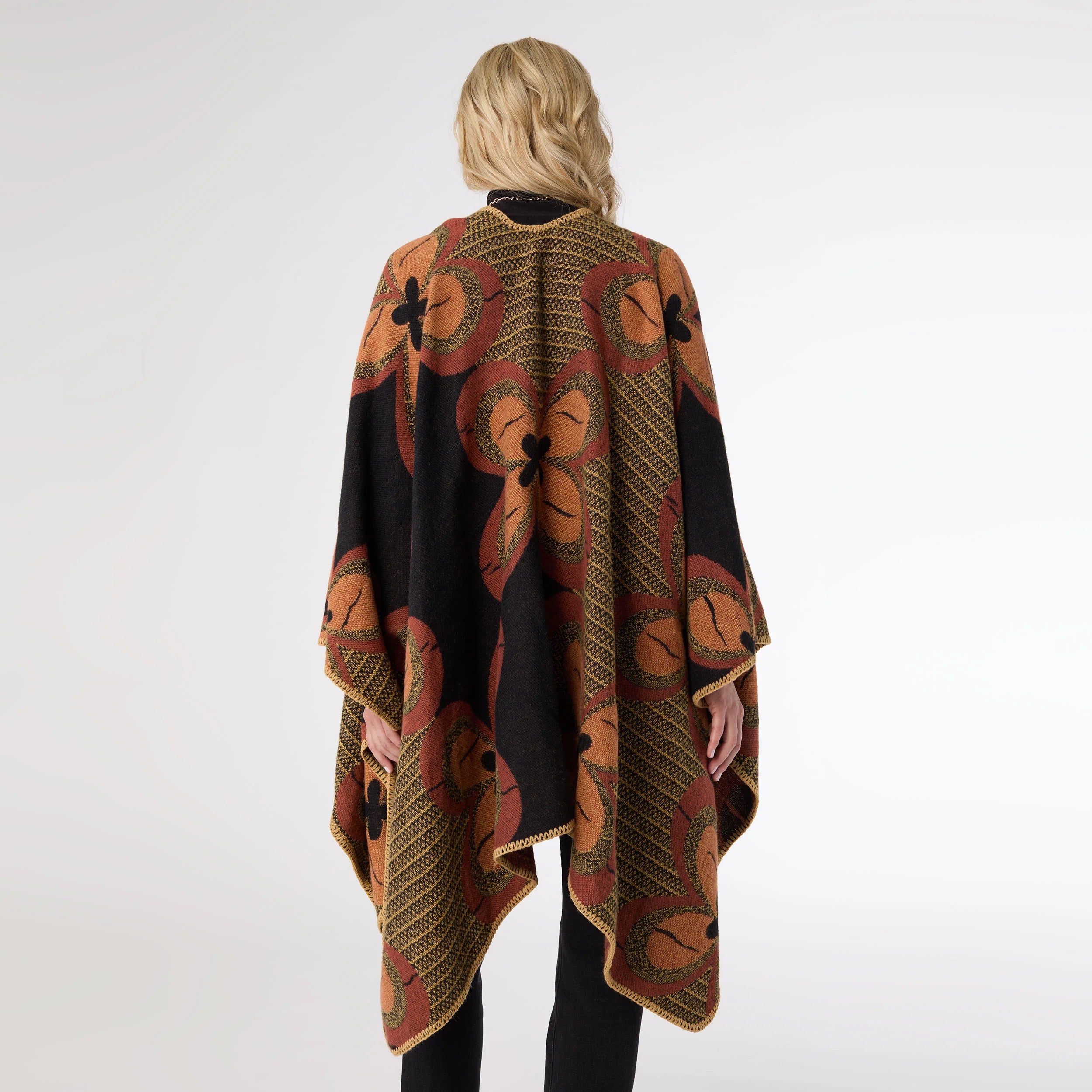 CANNA REVERSIBLE WHIPSTITCH WRAP - NUTMEG/BLACK