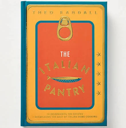 Book titled 'The Italian Pantry' by Theo Randall on a white background