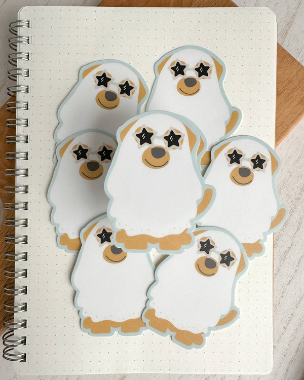 DOG GHOST BLANKET FALL STICKER