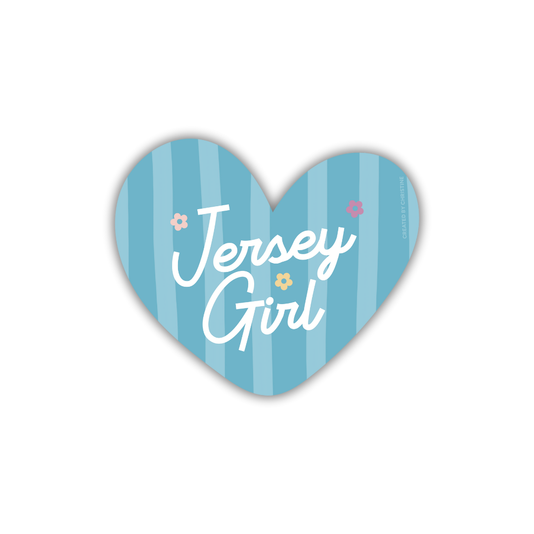 JERSEY GIRL HEART STICKER