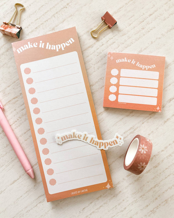 MAKE IT HAPPEN LIST NOTEPAD