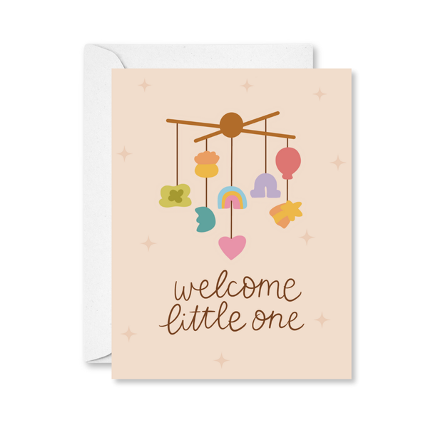 WELCOME LITTLE ONE GREETING STICKER CARD