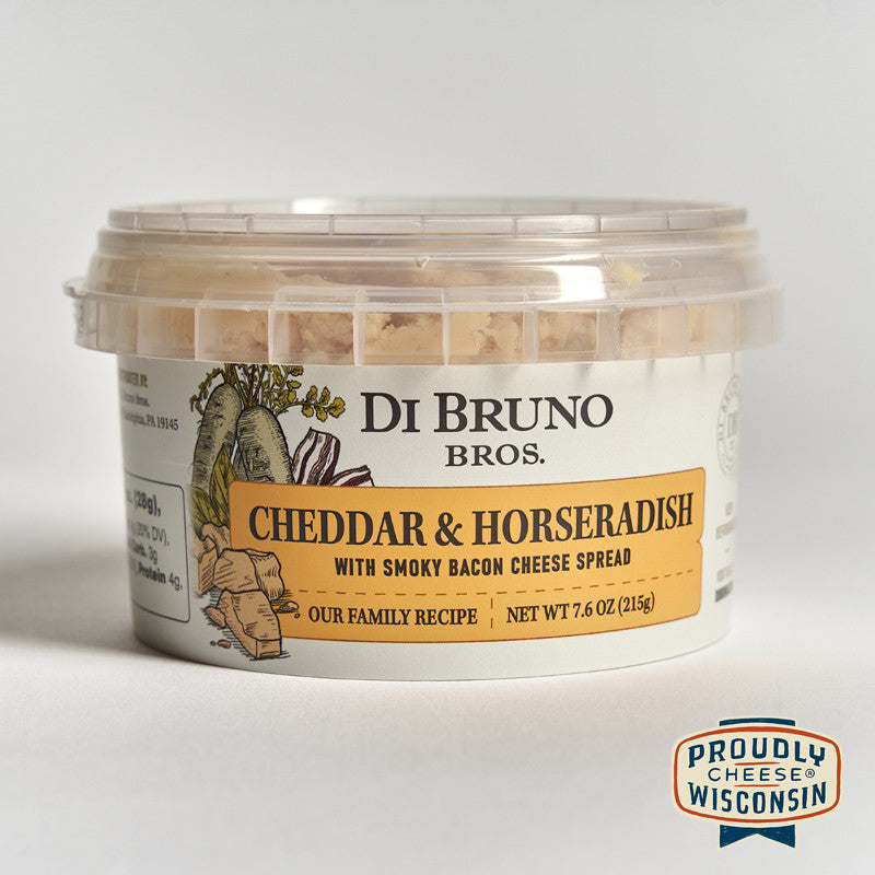 CHEDDAR & HORSERADISH WITH SMOKY BACON CHEESE SPREAD