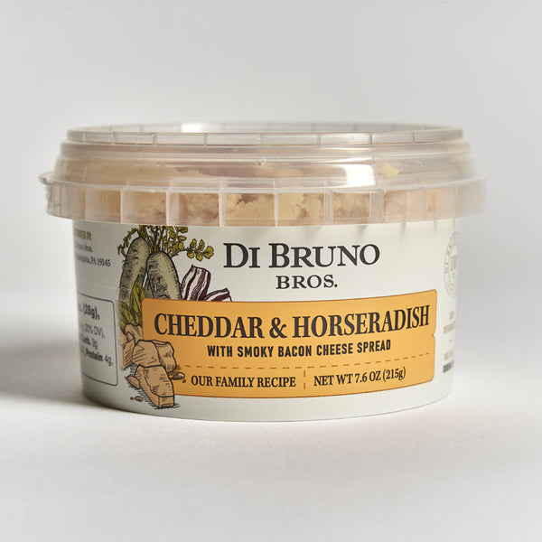 CHEDDAR & HORSERADISH WITH SMOKY BACON CHEESE SPREAD