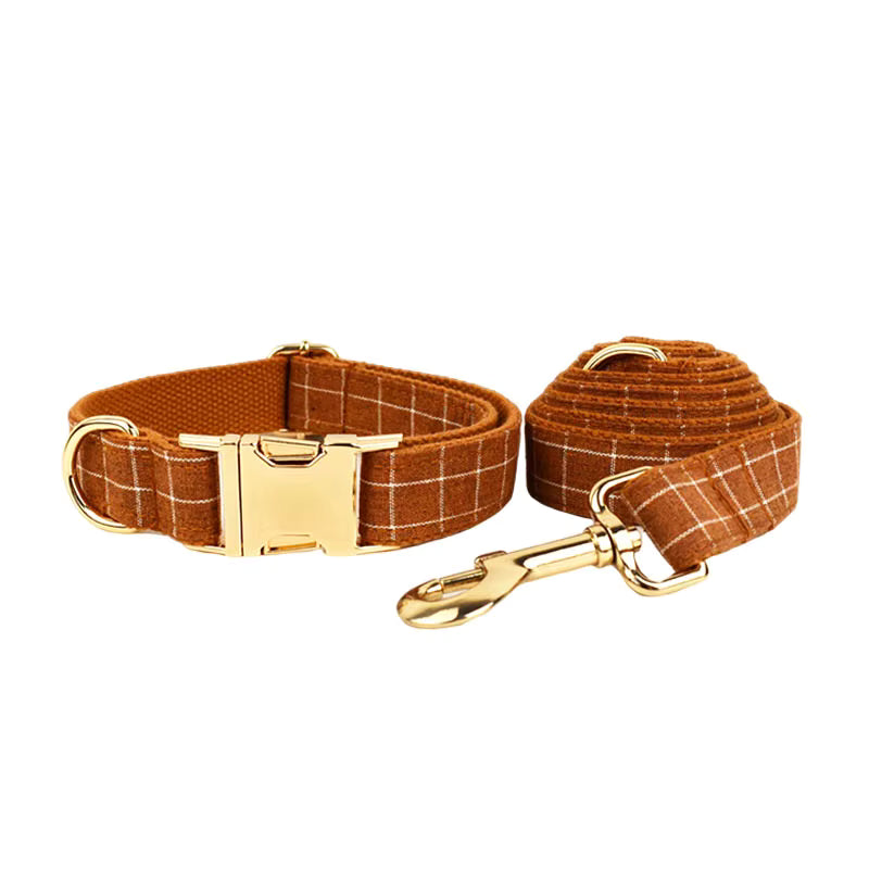 PERSONALIZED CLASSIC BROWN PLAID SET