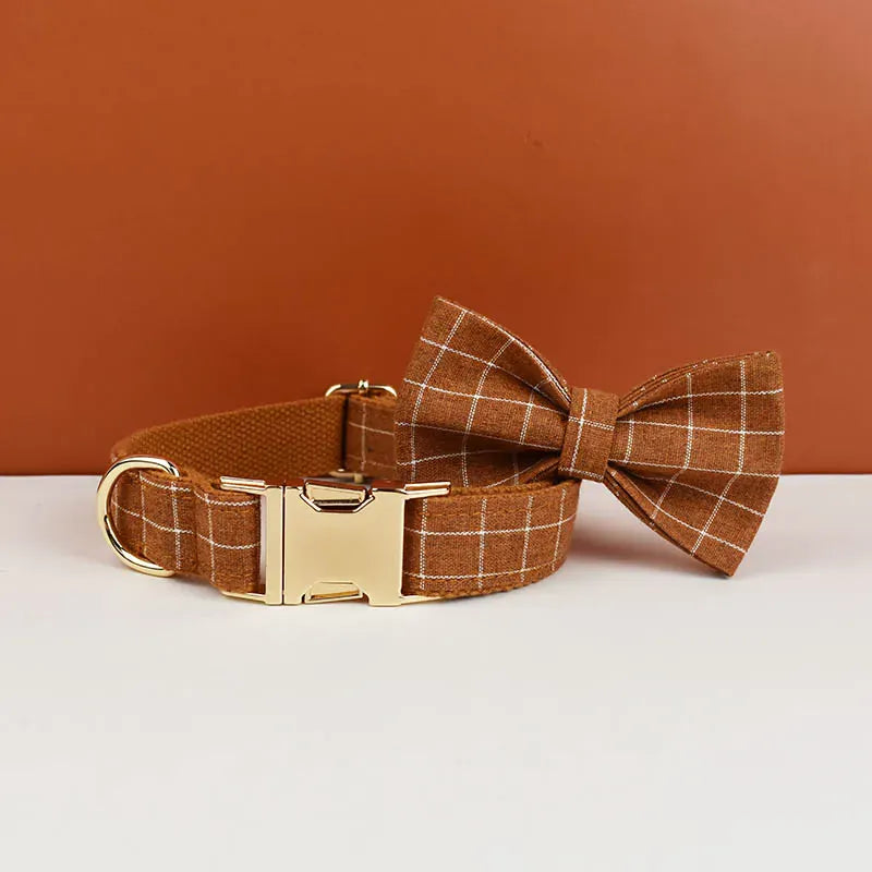 PERSONALIZED CLASSIC BROWN PLAID SET