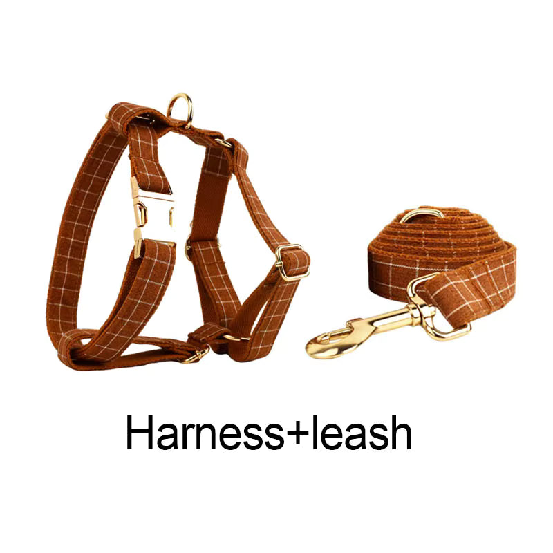 PERSONALIZED CLASSIC BROWN PLAID SET