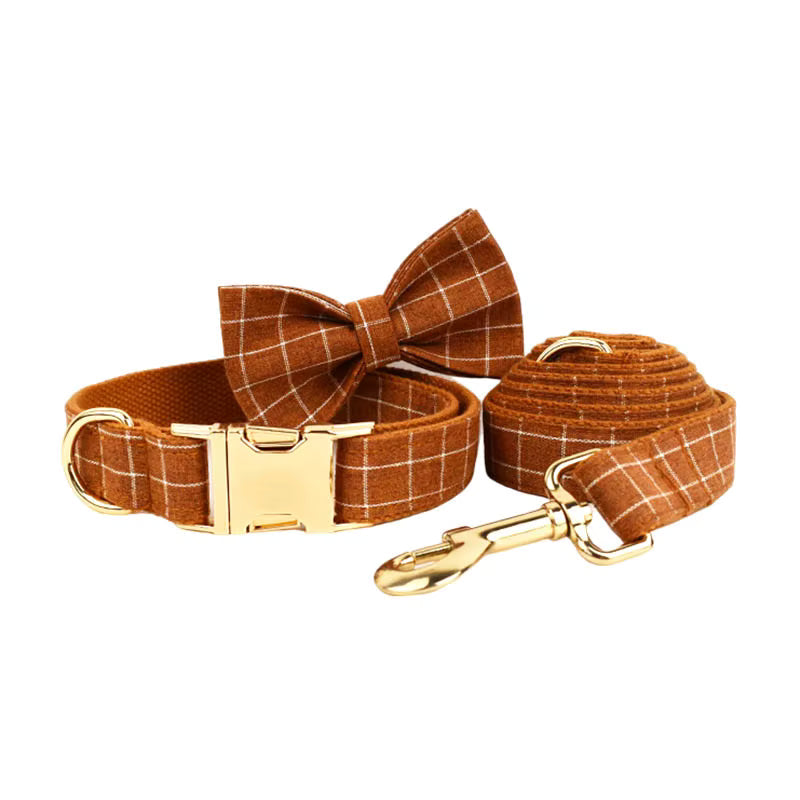 PERSONALIZED CLASSIC BROWN PLAID SET