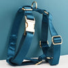 PERSONALIZED BLUE GREEN SATIN CLASSIC DOG WALK SET