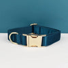PERSONALIZED BLUE GREEN SATIN CLASSIC DOG WALK SET