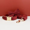 PERSONALIZED DARK RED CORDUROY CLASSIC SET