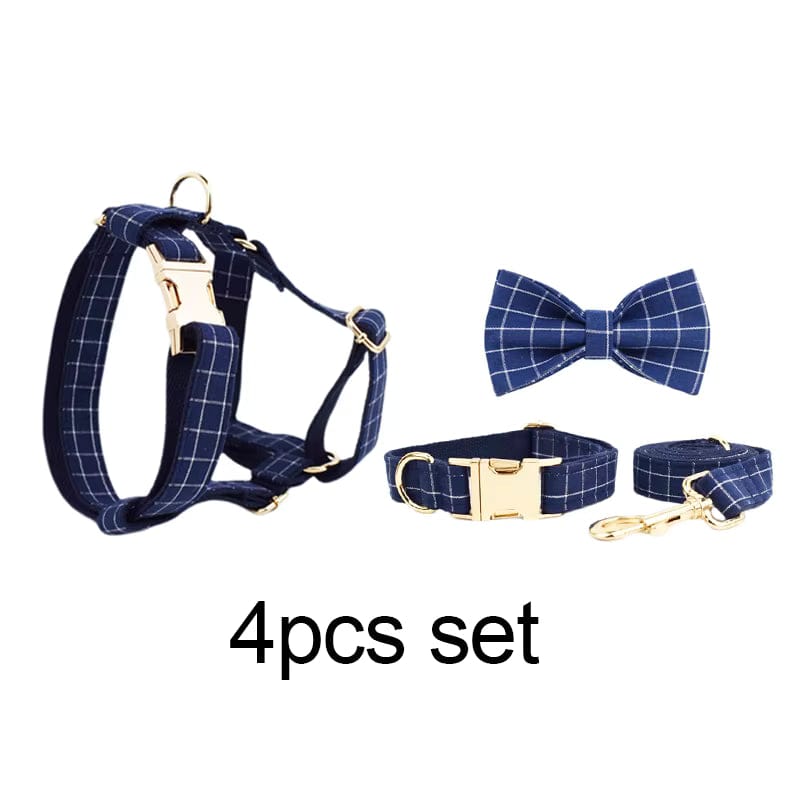 PLAID DARK BLUE SET